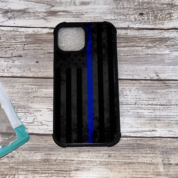 IP 15 Blue Line American Flag Case - Picture 4 of 5